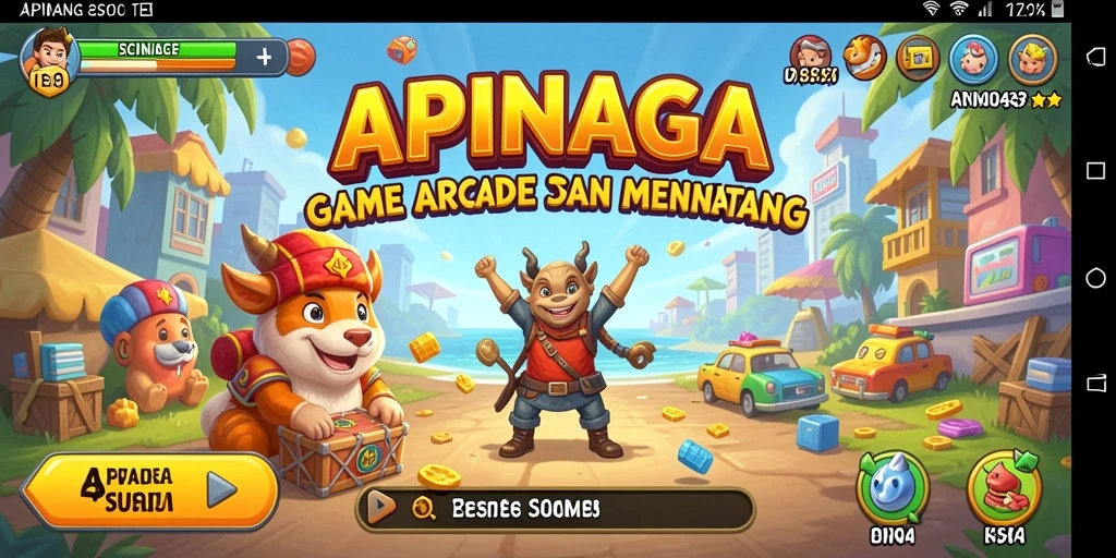 Tangkapan layar gameplay APINAGA yang menunjukkan aksi seru dan tantangan di setiap level.