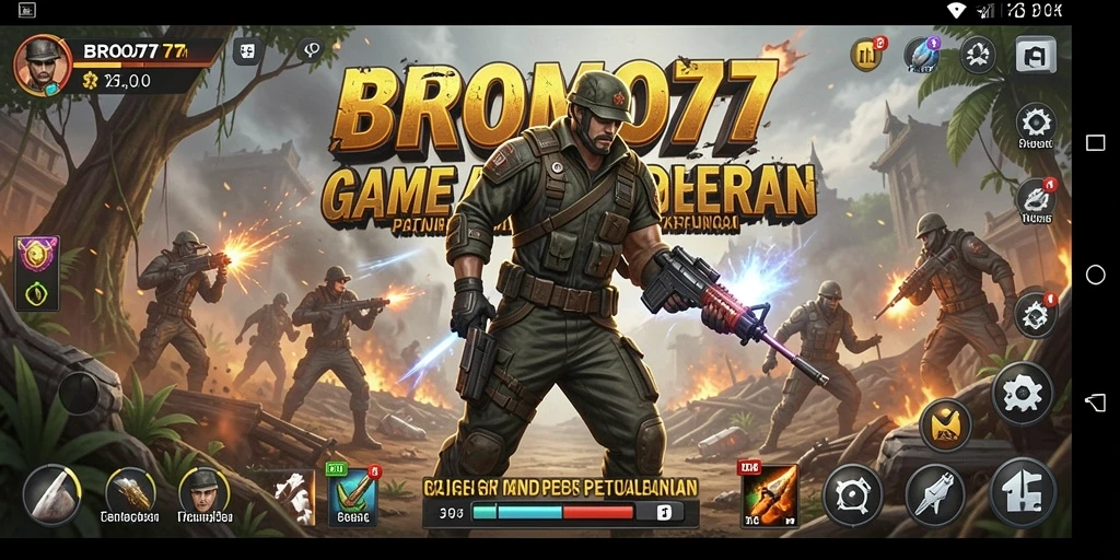 Tampilan gameplay mendebarkan di BROMO77 dengan aksi intens.