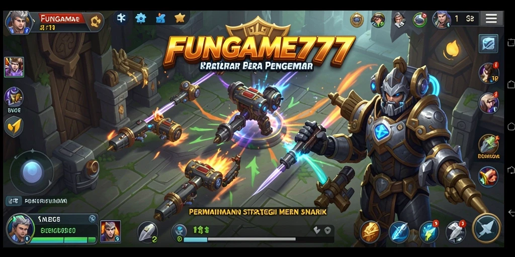 Tampilan menegangkan dari pertempuran strategis FUNGAME777.
