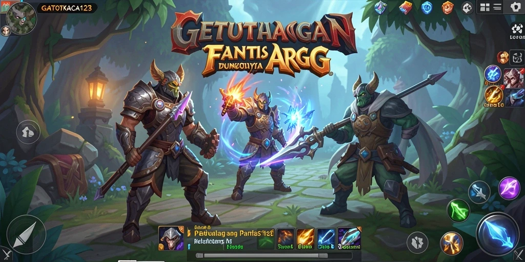Tampilan gameplay GATOTKACA123 dengan aksi pertarungan yang intens.