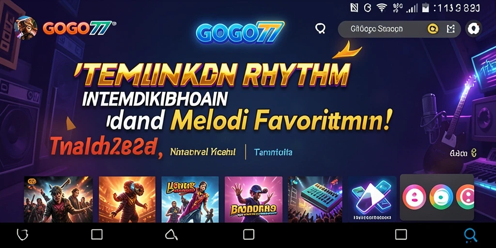 Screenshot gameplay GOGO77 menampilkan pemain bersaing dalam permainan musik.