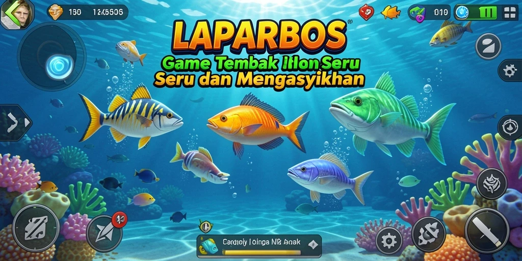 Tampilan menarik dari gameplay LAPARBOS saat berburu ikan.