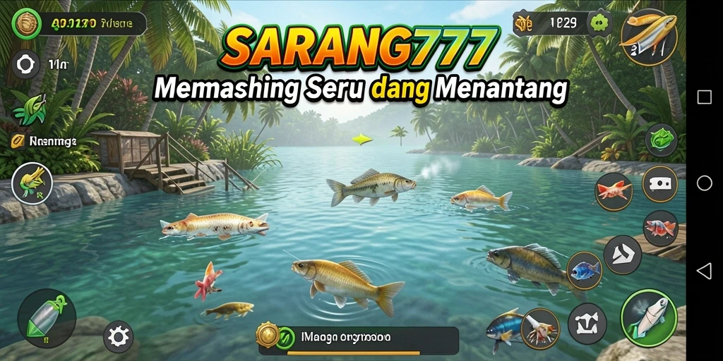 Tangkapan besar dalam game memancing yang seru.