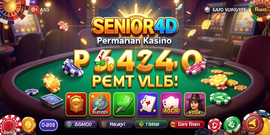 Tampilan gameplay menarik di SENIOR4D dengan berbagai permainan kasino.