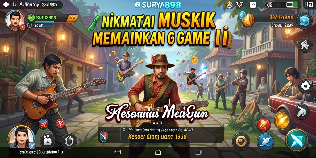 Tangkapan layar menunjukkan gameplay menarik dari SURYA898 dengan lagu-lagu favorit.