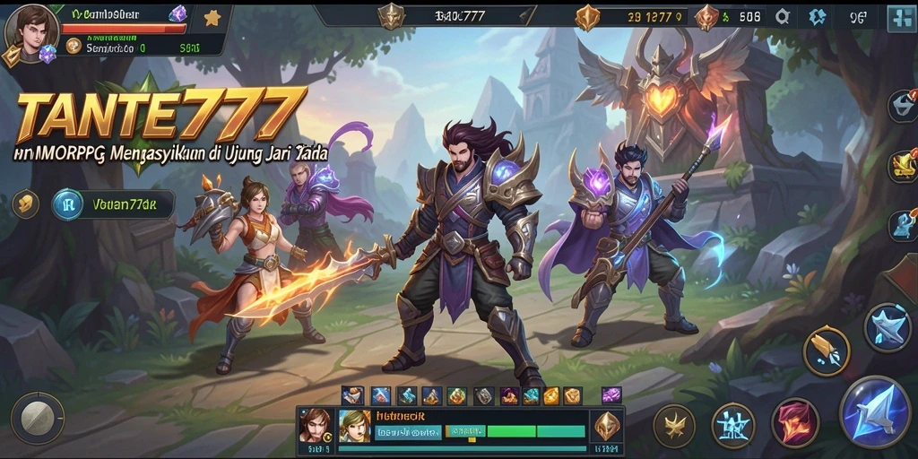 Screenshot gameplay TANTE777 menampilkan aksi pertempuran yang mendebarkan.